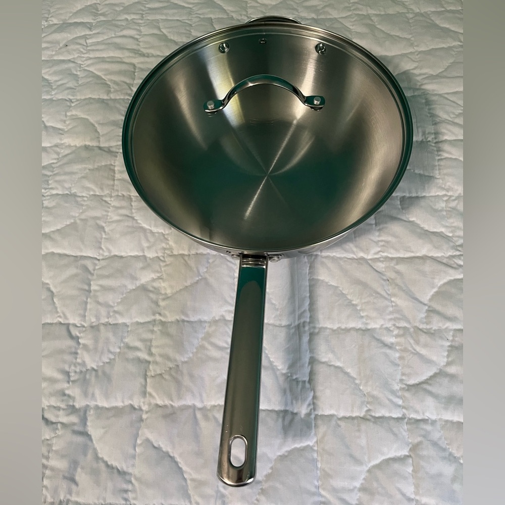 Tools of the Trade 6qt Wok Pan with Glass Steam-vented Lid